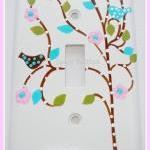 Hand Painted Switch Plate Cover Love Birds