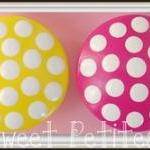 Hand Painted Knob Dresser Drawer Polka Dots Pink..
