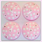 Hand Painted Knob Dresser Drawer Pink With White..