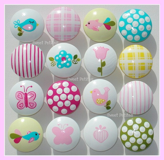 Sweet Petites Boutique Hand Painted Drawer Knob Or Nail Cover Cheerful Fun